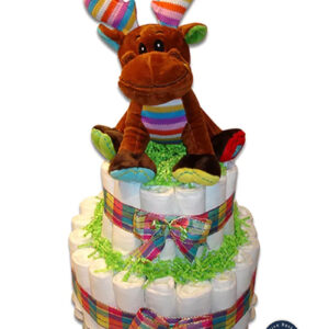 lil rascal moose diaper cake