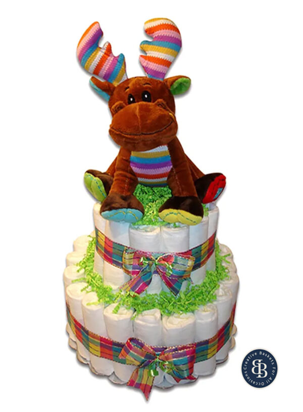 lil rascal moose diaper cake