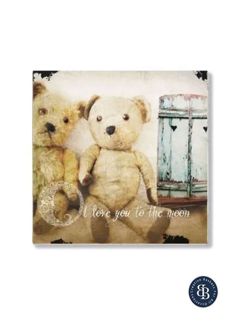 love you to the moon art block