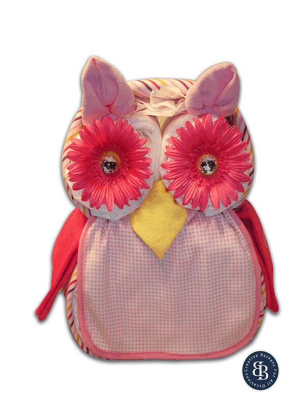 owl diaper cake