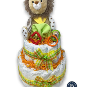 lion diaper cake