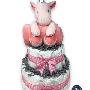 unicorn huggable diaper cake