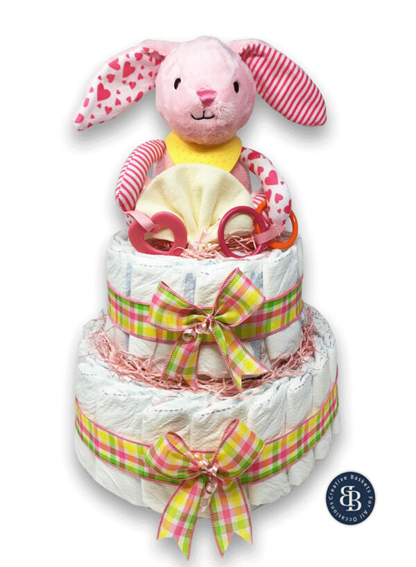bunny diaper cake